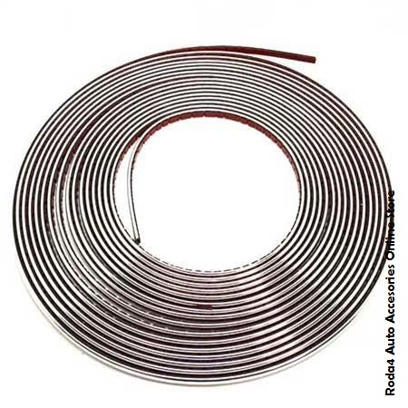 Jual List Moulding Chrome Gulung / Meteran / Rolle 12 mm 