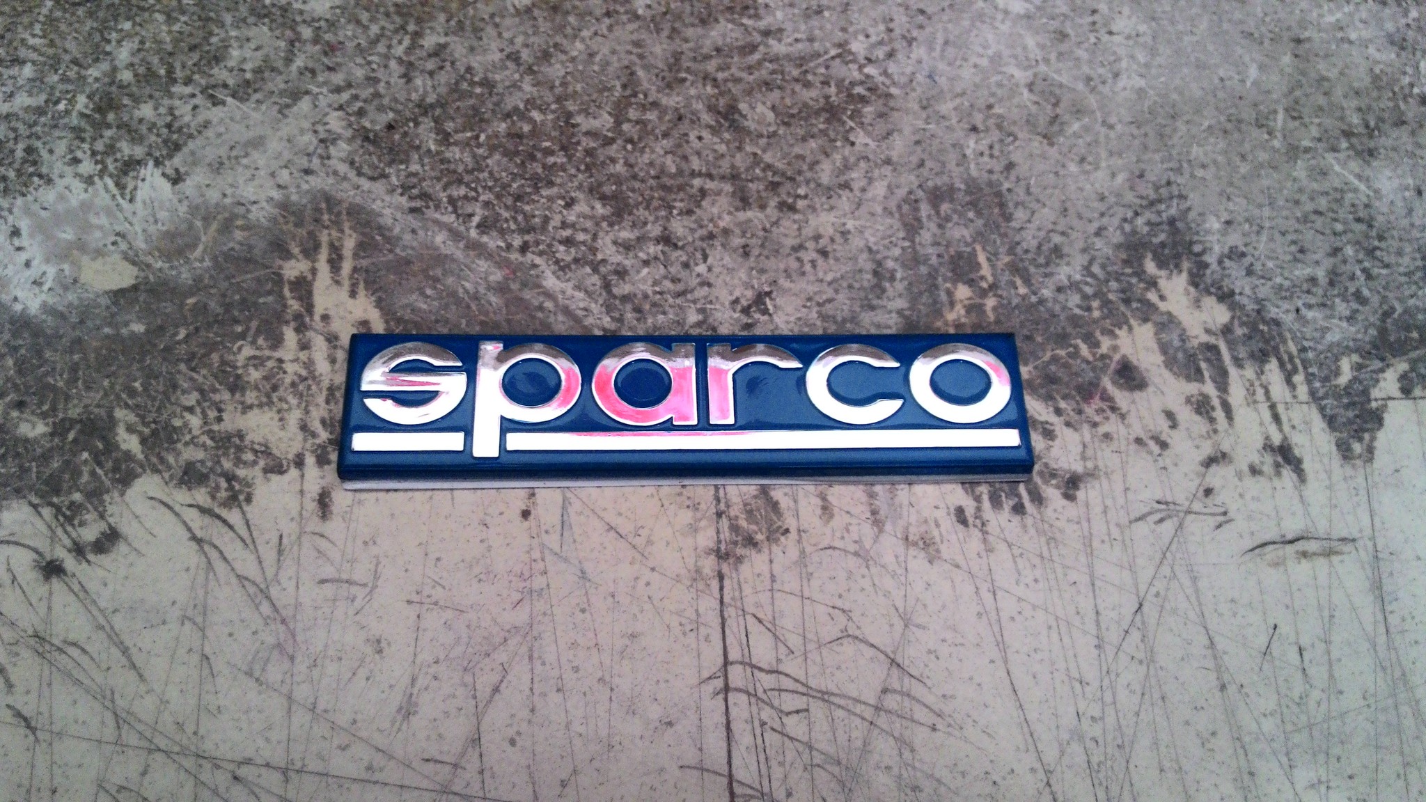 Jual Emblem Logo Blue Sparco Chrome Biru - Logo / Emblem