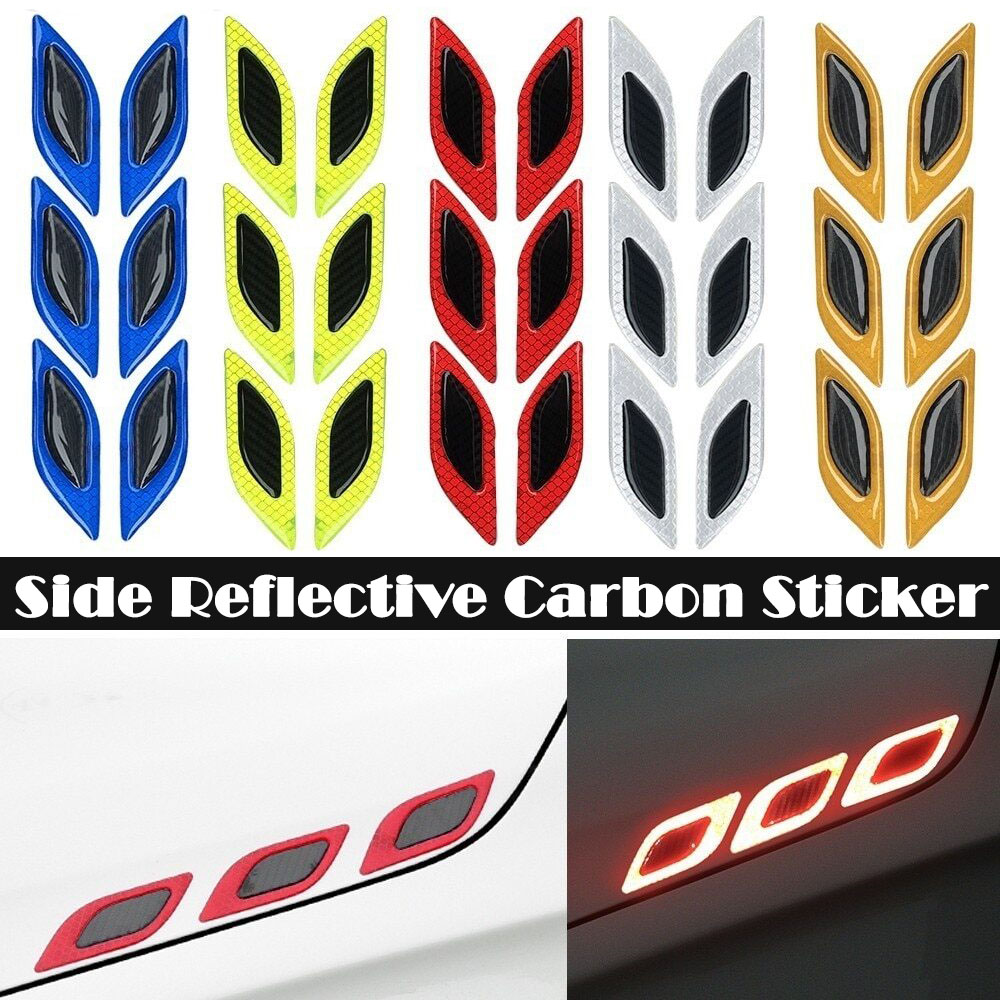 Jual Side Car Reflective Carbon Sticker Stiker Samping Reflektif